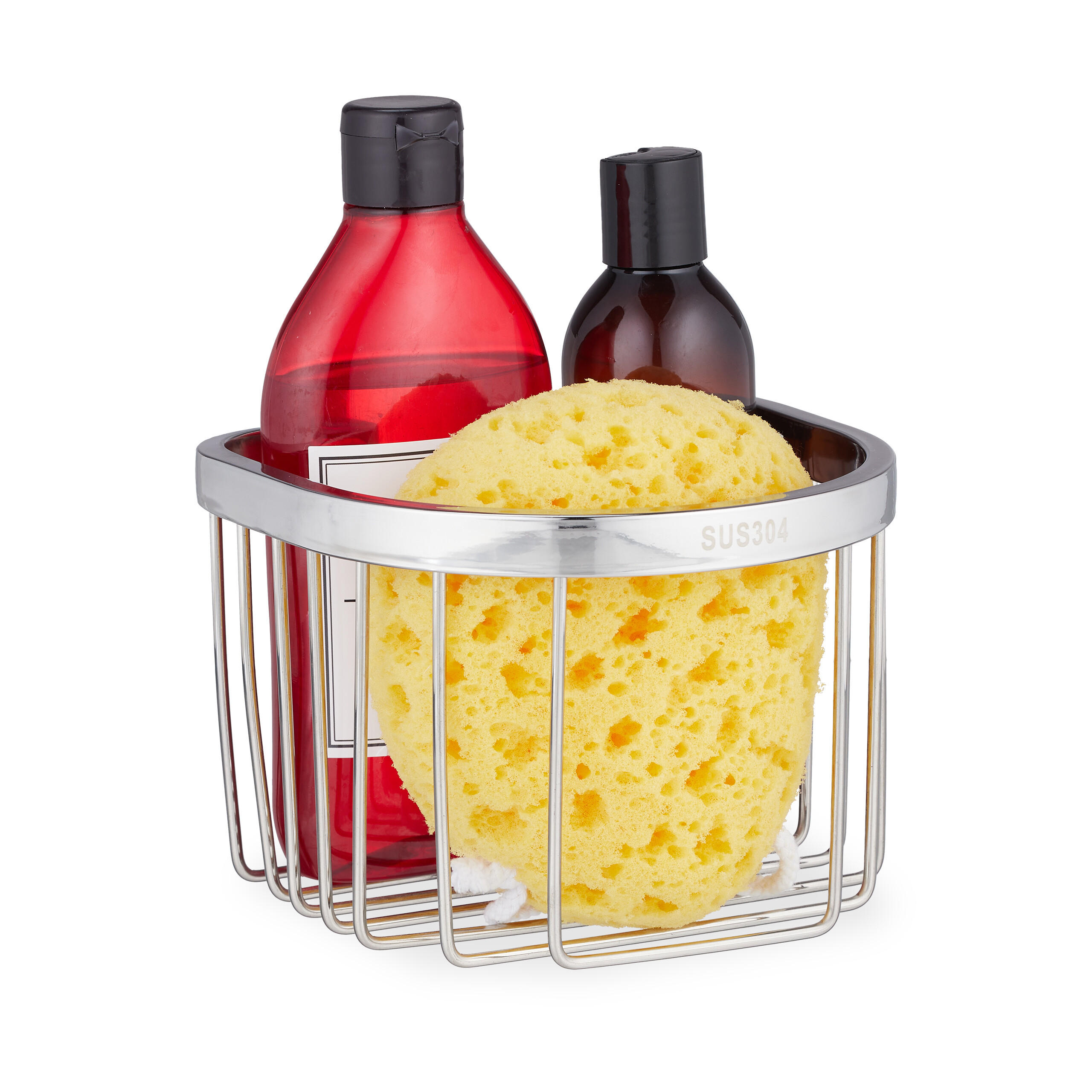 DUSCHABLAGE - Silberfarben, Metall (16/11.5/16cm) - Relaxdays