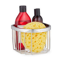 DUSCHABLAGE - Silberfarben, Metall (16/11.5/16cm) - Relaxdays