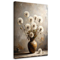 LEINWANDBILD Blumen 80x120cm - Grau, Textil (80/120cm) - Feeby