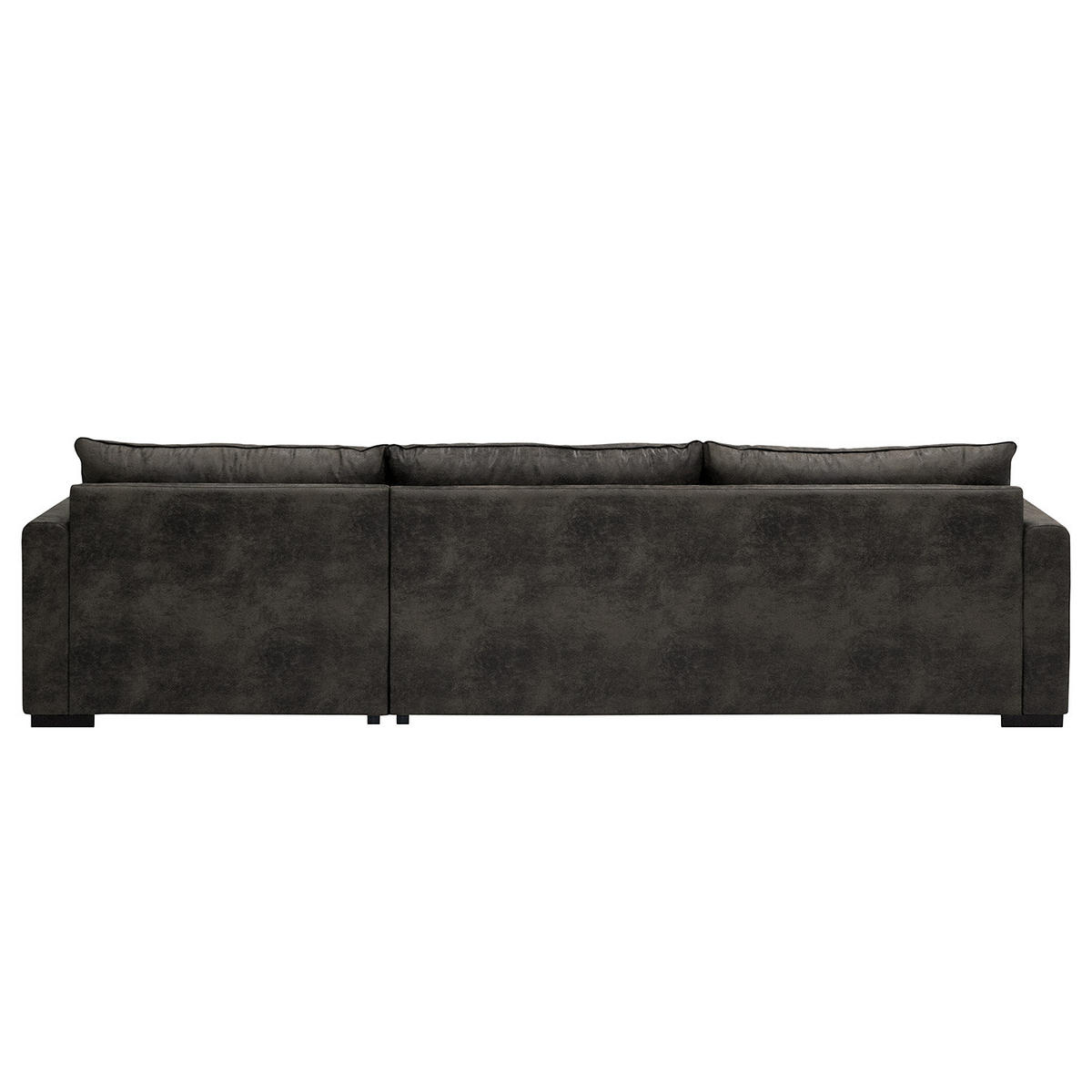 ECKSOFA mit Longchair - Dunkelbraun/Anthrazit, Buchenholz/Textil (299/164cm) - home24