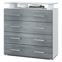 KOMMODE Pavos Avola-Anthrazit - Anthrazit, Holzwerkstoff (76/81/35cm) - Vladon