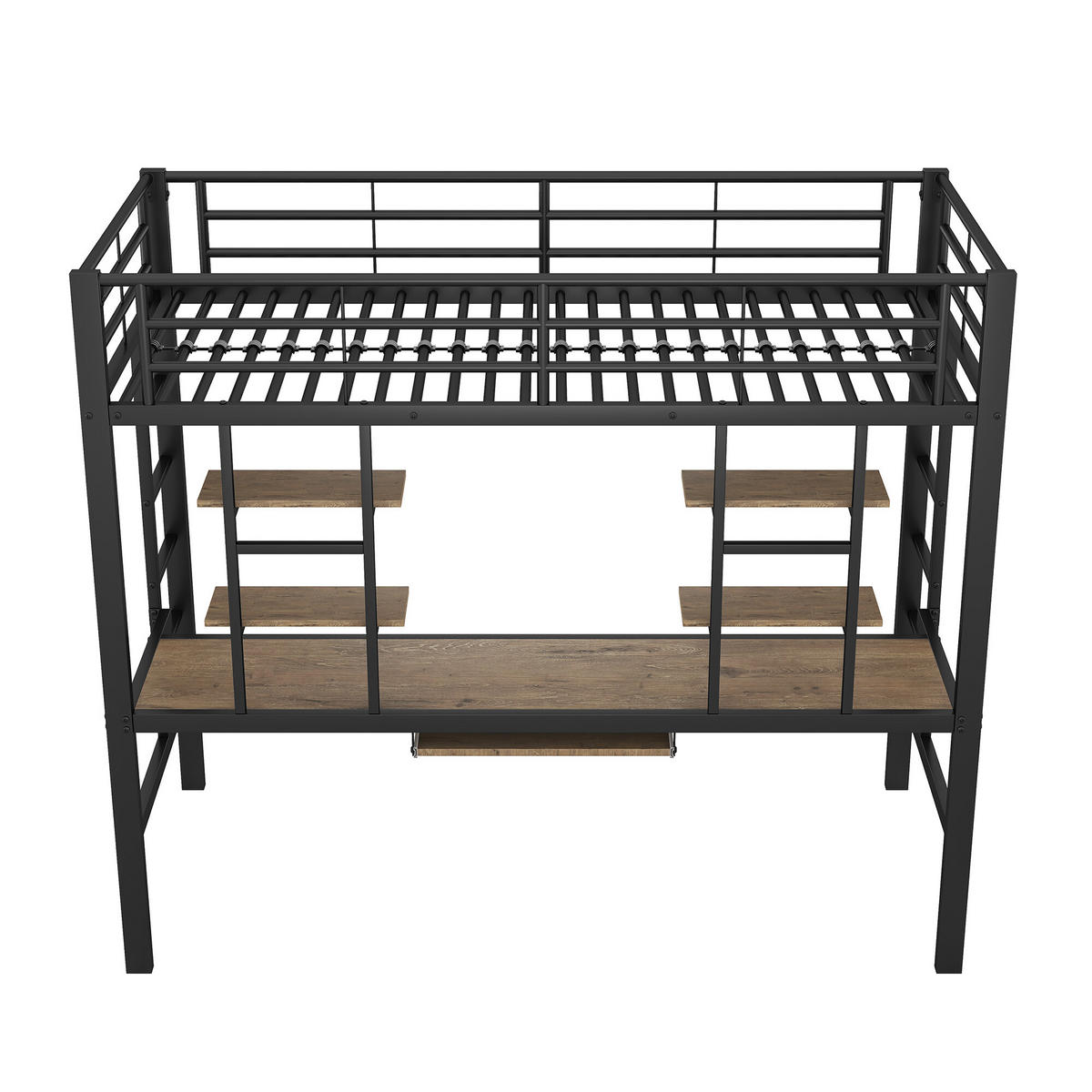 BETT Schwarz 204/95/180 cm - Schwarz, Holzwerkstoff/Metall - Urban Meuble
