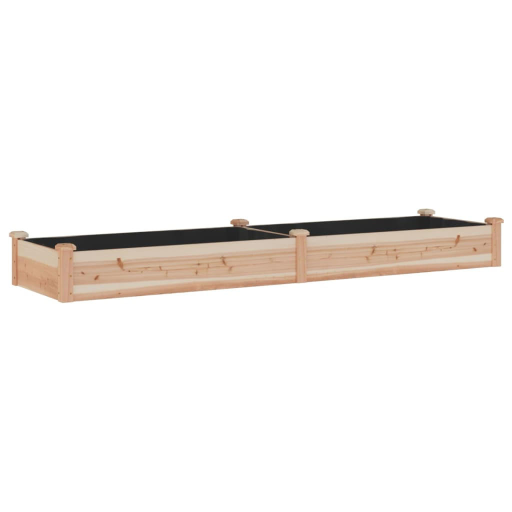 HOCHBEET mit Einsatz 240x60x25 cm Massivholz Tanne - Naturfarben, Holz (60/25/240cm) - furnicato