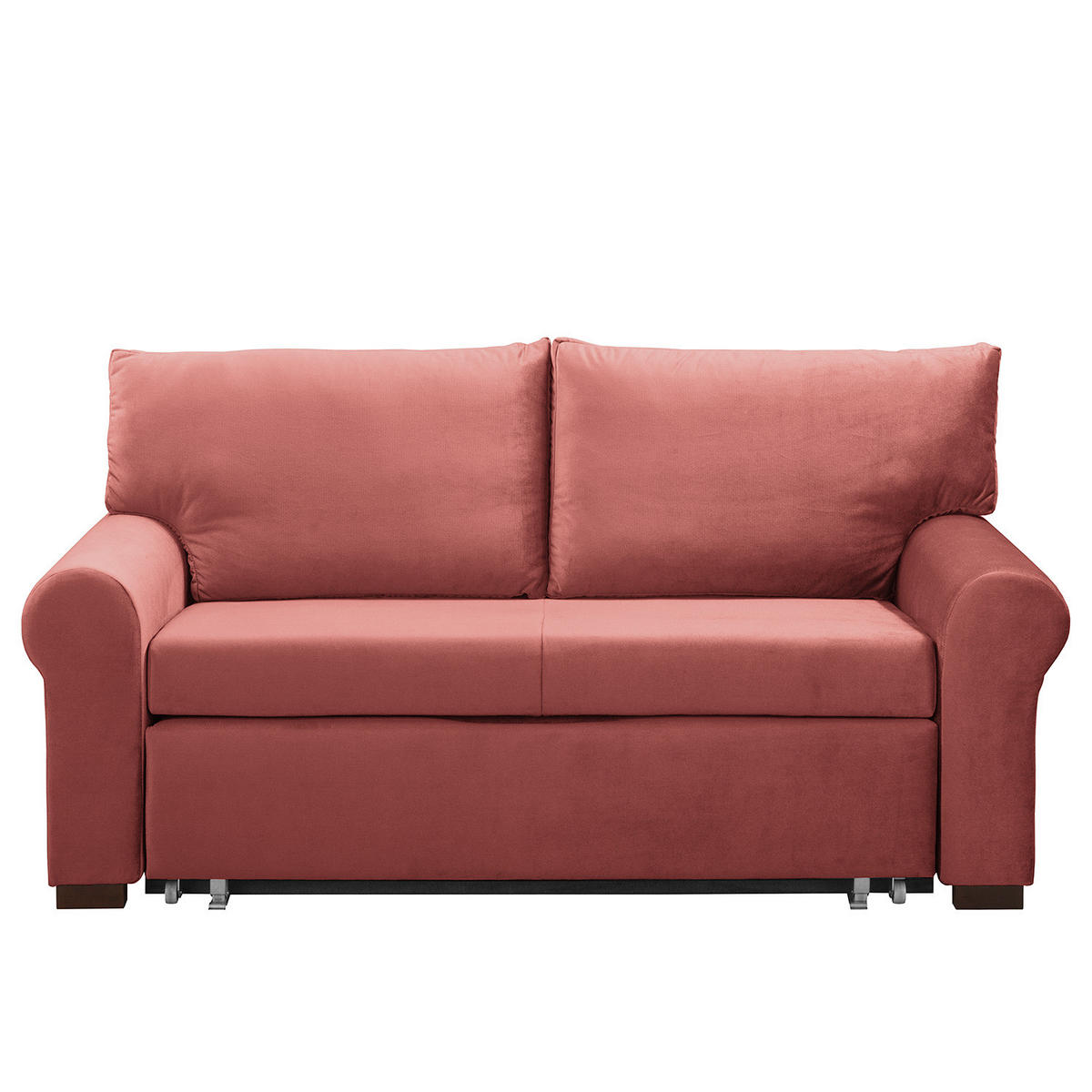 SCHLAFSOFA - Transparent/Altrosa, Birkenholz/Textil (165/95/90cm) - home24