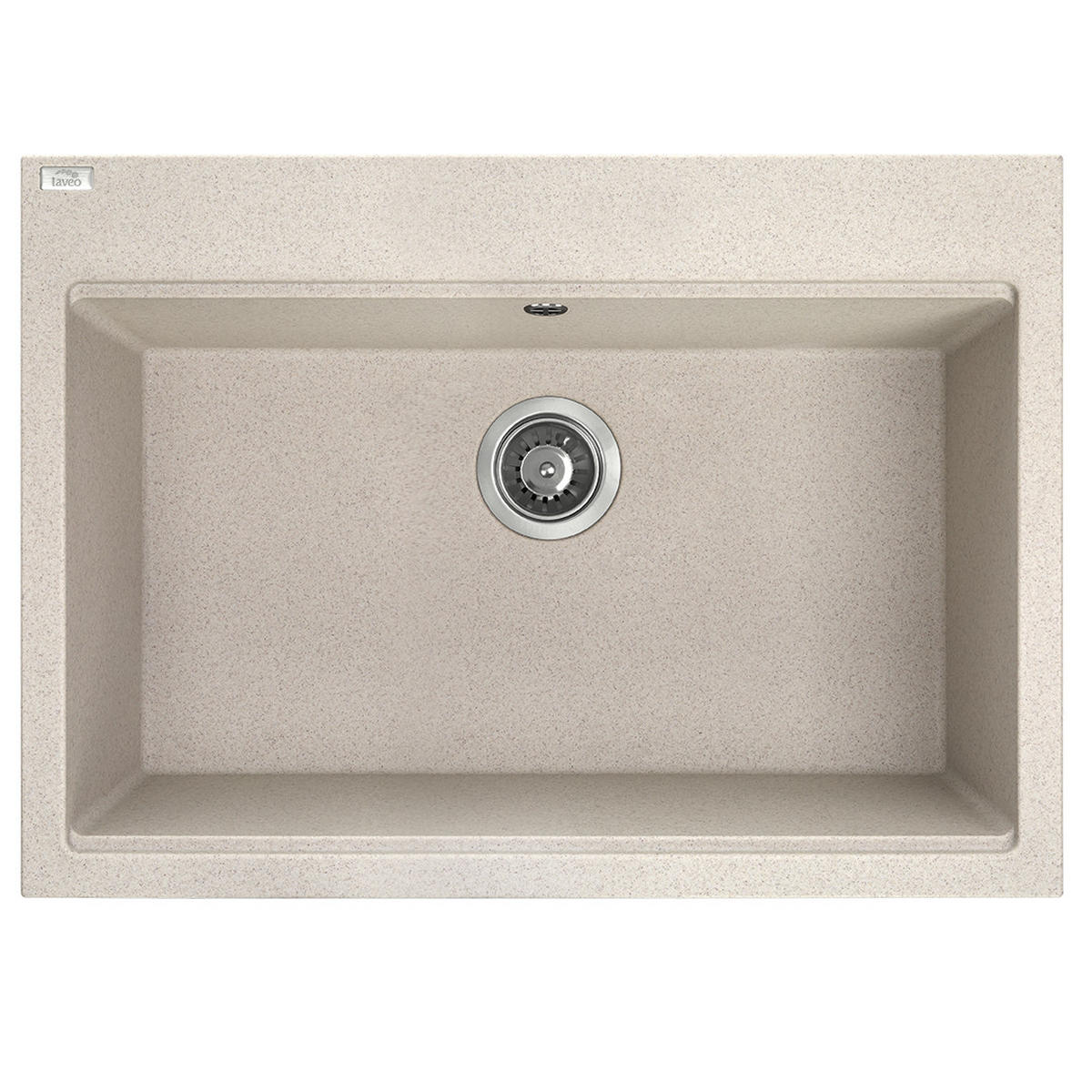 EINBAUSPÜLE TAU Beige, Einzelbecken, 50/70/21,5 cm - Beige, Stein (50/21.5/70cm) - bad land
