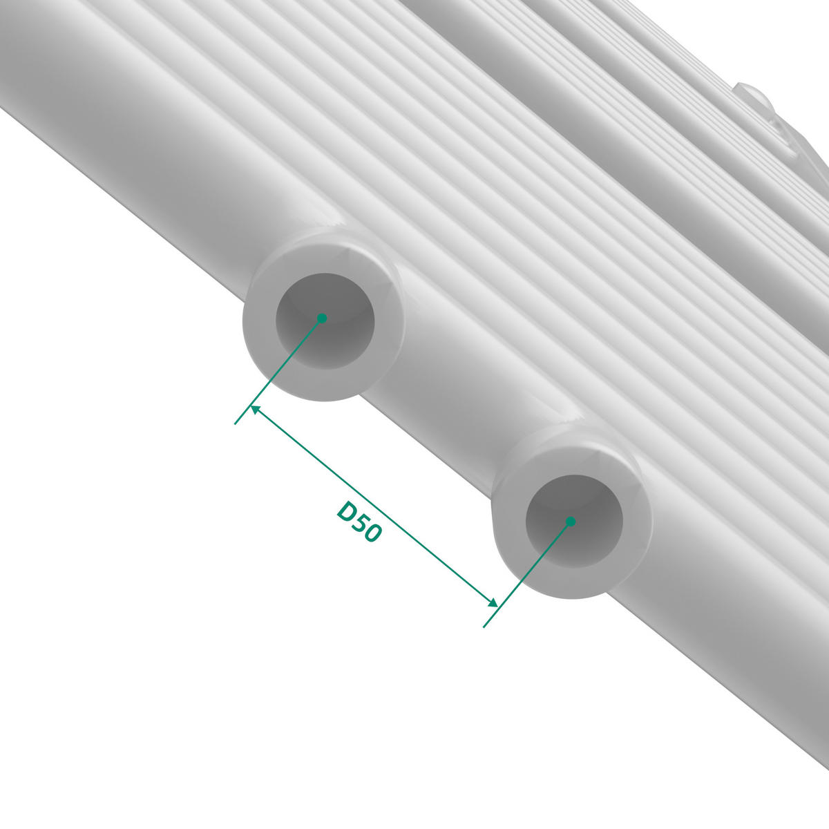 HANDTUCHHEIZKÖRPER Voss I. - Weiß, Metall (60/140/3cm) - [neu.haus]
