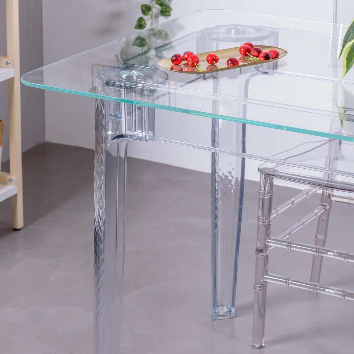 GLASTISCH Rechteckig Transparent 80/140/74 cm - Transparent, Glas (80/140/74cm) - Nest Dream