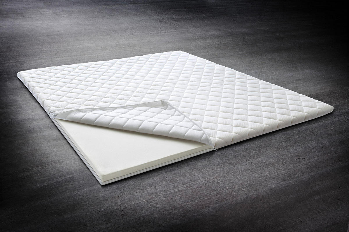 TOPPER KOMFORTSCHAUM SOLO Weiß - Weiß, Textil (180/200cm) - KAWOLA