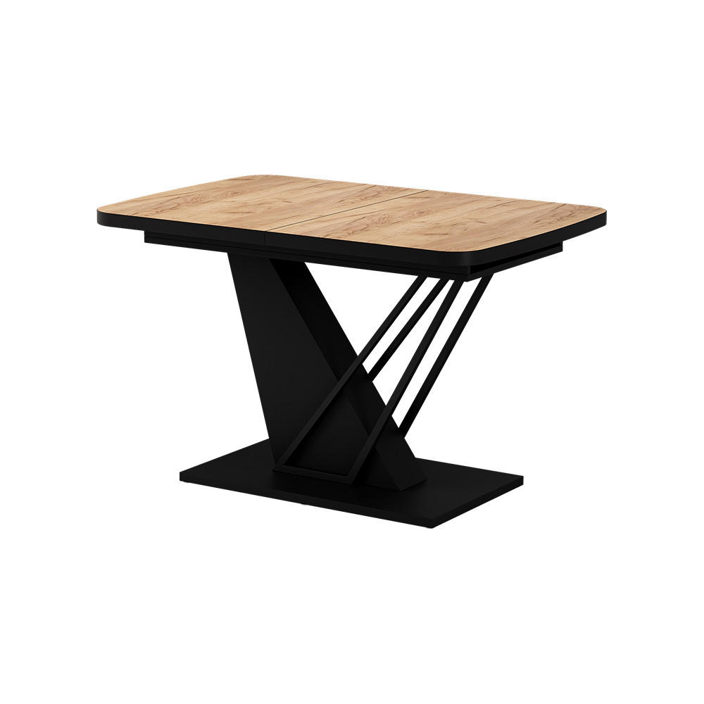 JÍDELNÍ STŮL Fenaro Dub Goldkraft/černá 120 x 80 cm roztažitelný - medově dubová/černá, kompozitní dřevo (80/120/77.4cm) - Vicco