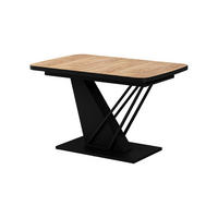 PRODUŽNI BLAGOVAONSKI STOL Fenaro Zlatna Snaga Hrasta/Crna 120 x 80 + Izvlačno - hrast medunac/crna, drvni materijal (80/120/77.4cm) - Vicco