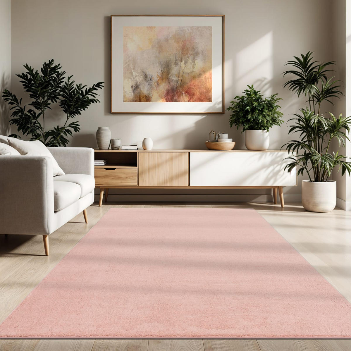 KURZFLORTEPPICH 300/400 cm Cadiz 630 - Rosa, Kunststoff (300/400cm) - Paco Home