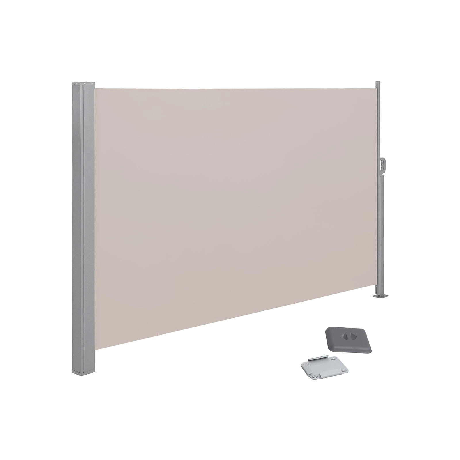 SEITENMARKISE - Taupe, Metall (200/13cm) - Hansiro