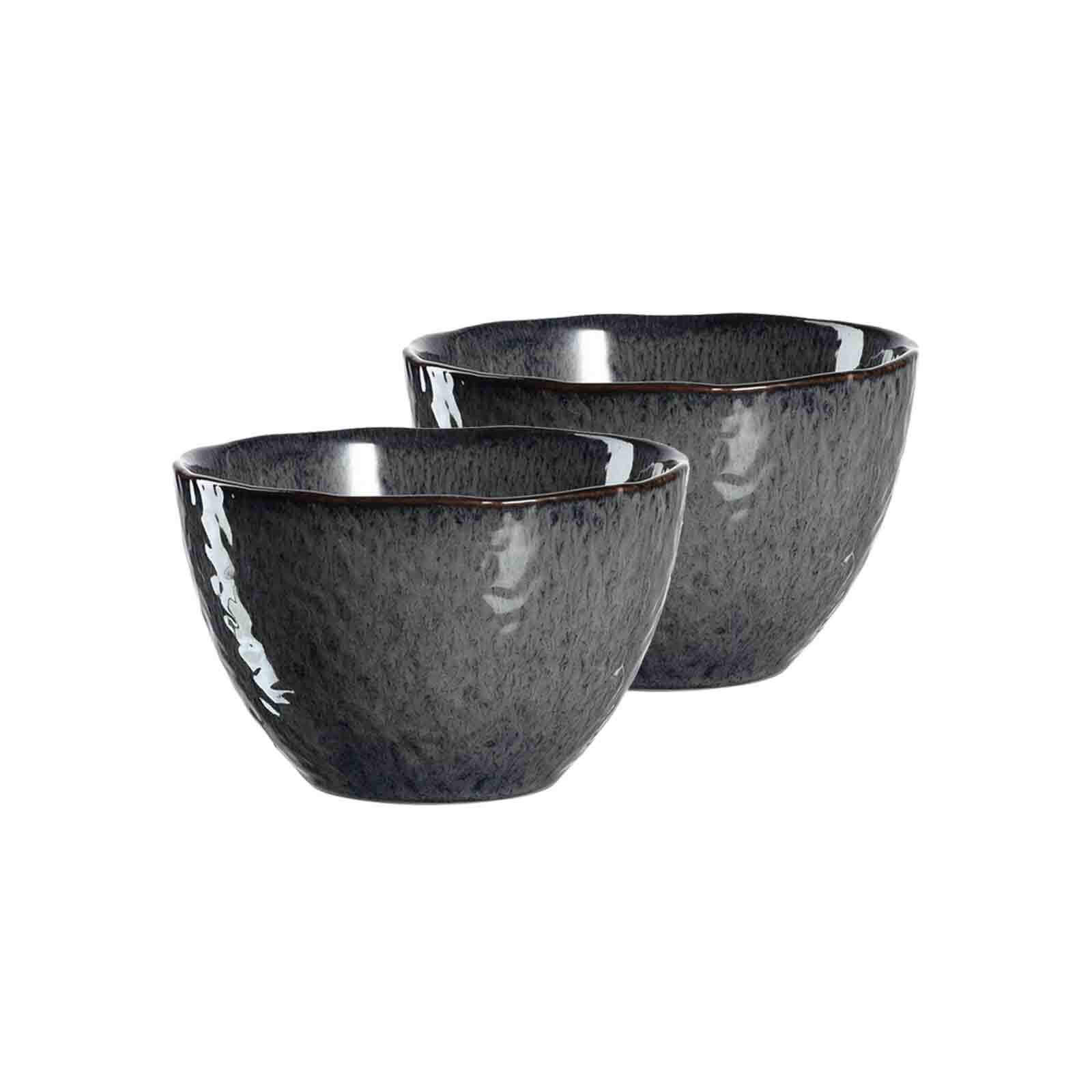 KERAMIKSCHALEN Matera Anthrazit ø 15.3 cm 2er Set - Grau, Keramik (15.3cm) - Leonardo Living