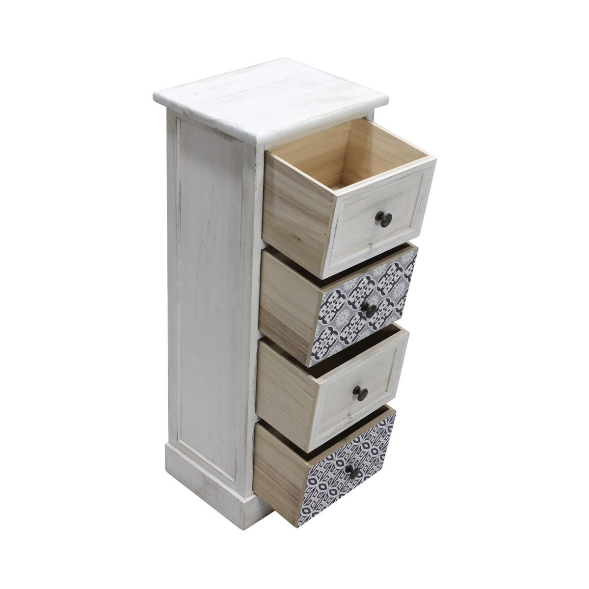 KOMMODE Weiß 25/30/76 cm - Weiß, Holz (25/76/30cm) - Mobili Rebecca
