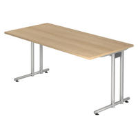 SCHREIBTISCH Serie-N 80/160/72 cm in Eichefarben - Eichefarben, Holzwerkstoff (80/160/72cm) - bümö