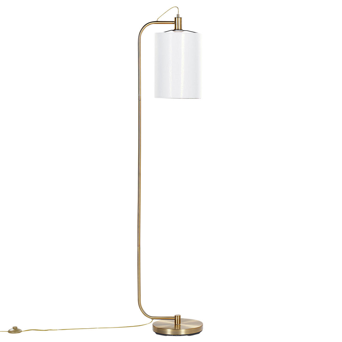 STEHLAMPE Kupfer/Weiß Liberia - Weiß/Kupferfarben, Metall (31/25/155cm) - Beliani