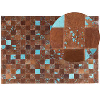 KURZFLOR-TEPPICH Aliaga 230/160 cm - Braun, Fell (160/230cm) - Beliani