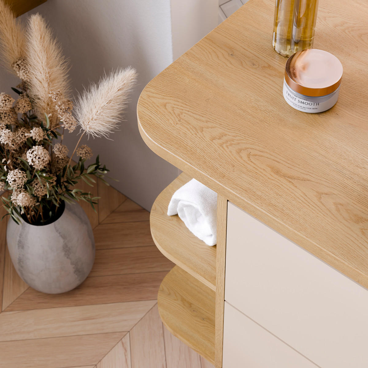 WASCHTISCHUNTERSCHRANK 120.4cm Azel Kaschmir - Beige, Holzwerkstoff (120.4/52/46cm) - Petits-meubles