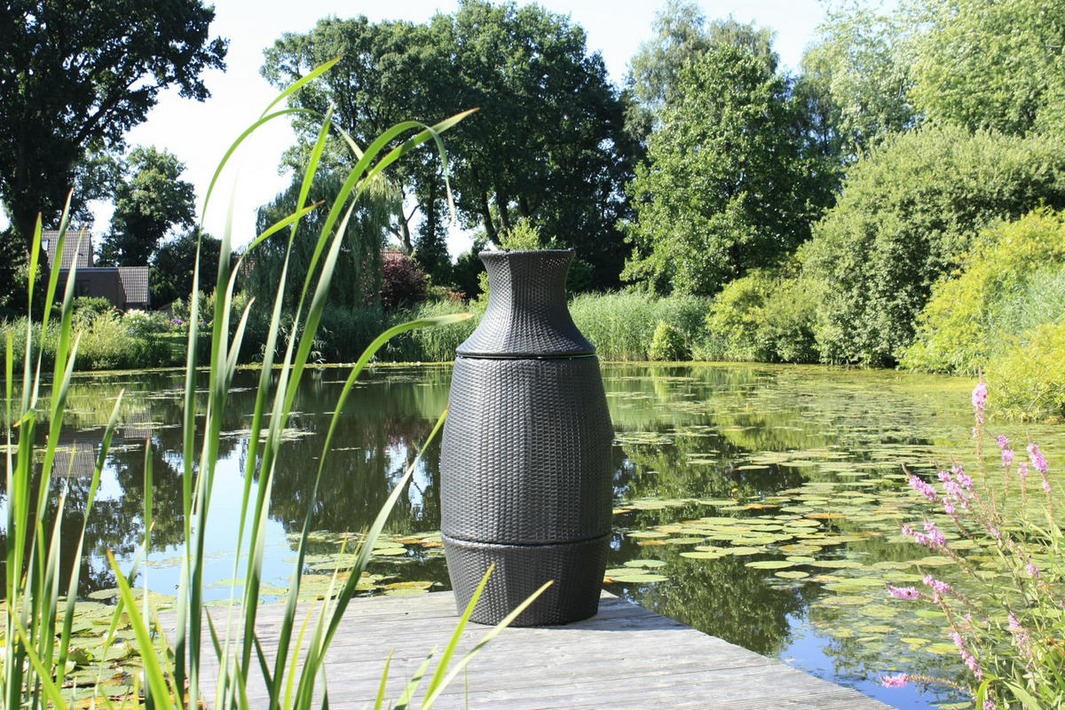 BISTRO-SET Carina Kunststoffgeflecht Schwarz Club-Set - Schwarz, Kunststoff - DELUKE