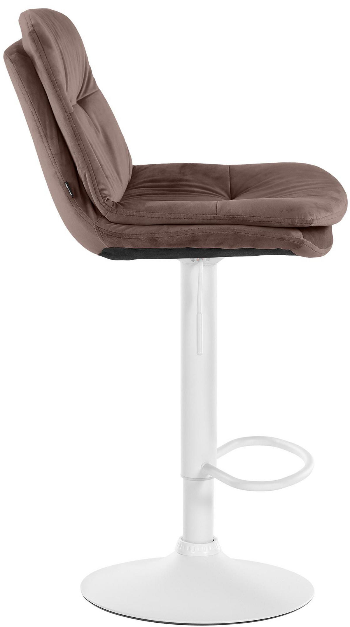 BARHOCKER Samt braun - Schwarz/Braun, Textil (46/94/54cm) - CLP