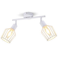 STRAHLER Ehrgeiz 2-flammig 32/8/10 cm - Weiß, Metall (32/8/10cm) - ZMH