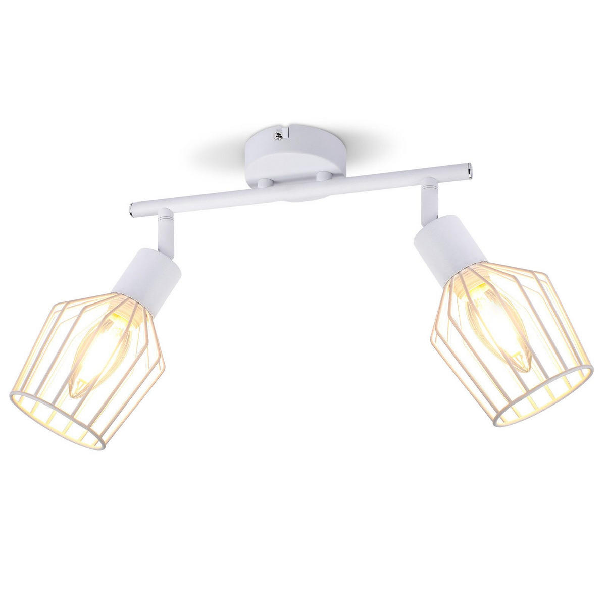 STRAHLER Ehrgeiz 2-flammig 32/8/10 cm - Weiß, Metall (32/8/10cm) - ZMH