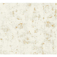 VLIESTAPETEN Blooming, Vintagetapete, weiß, gold - Goldfarben/Weiß, Papier (53/1000cm) - A.S. Creation