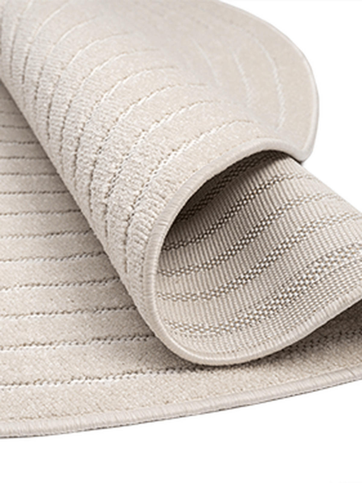 TEPPICH Outdoor Abstrakt MEZEN Polypropylen Beige 160 x 160 cm - Beige, Textil (160/160cm) - KADIMA DESIGN