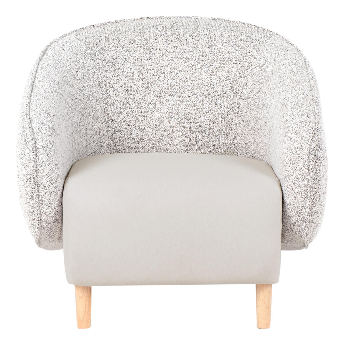 SESSEL Hellbeige Umea - Beige/Braun, Textil (86/79/85cm) - Beliani