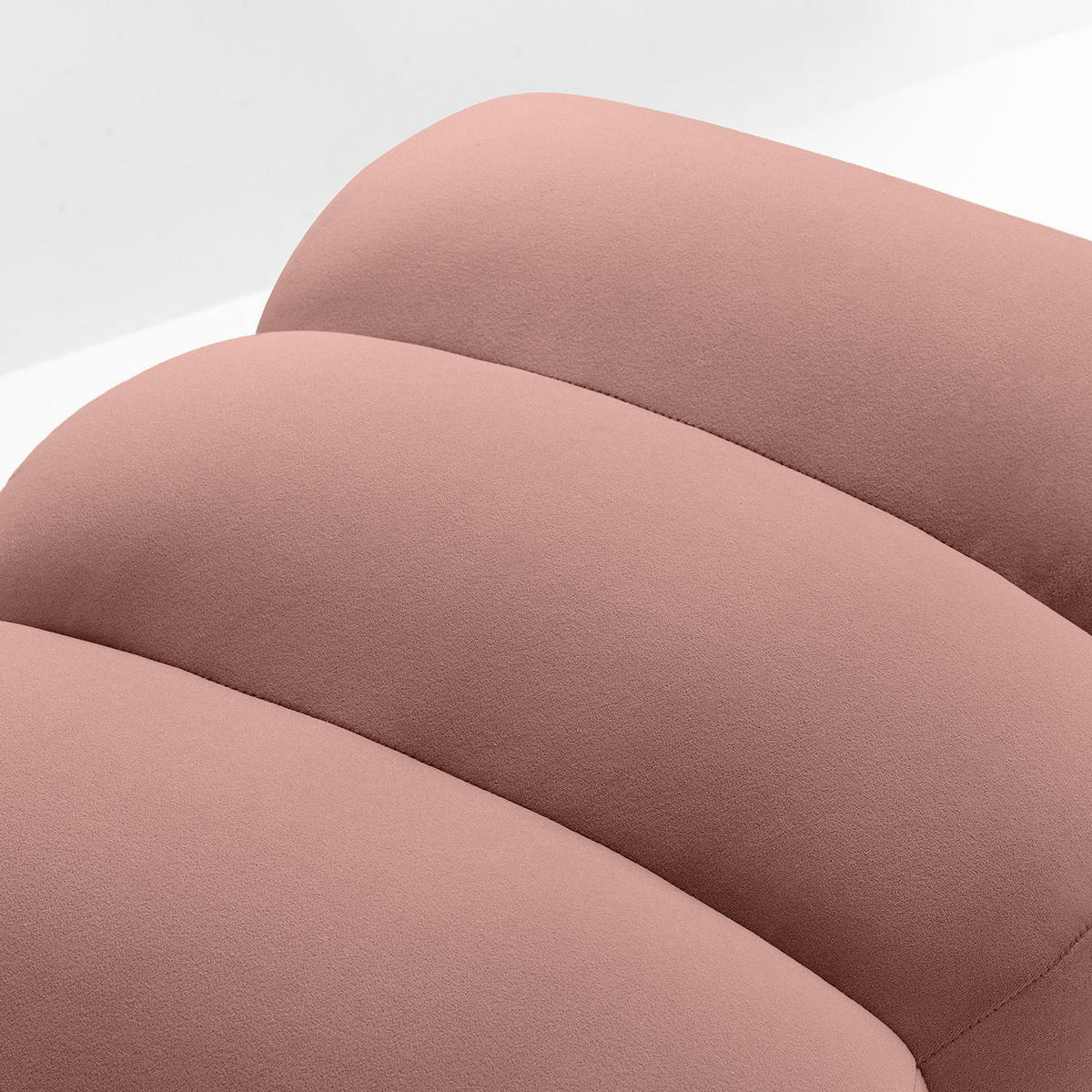 SITZHOCKER Polsterhocker PECCO, Veloursstoff - Goldfarben/Rosa, Holz/Textil (120/50/50cm) - KONSIMO®