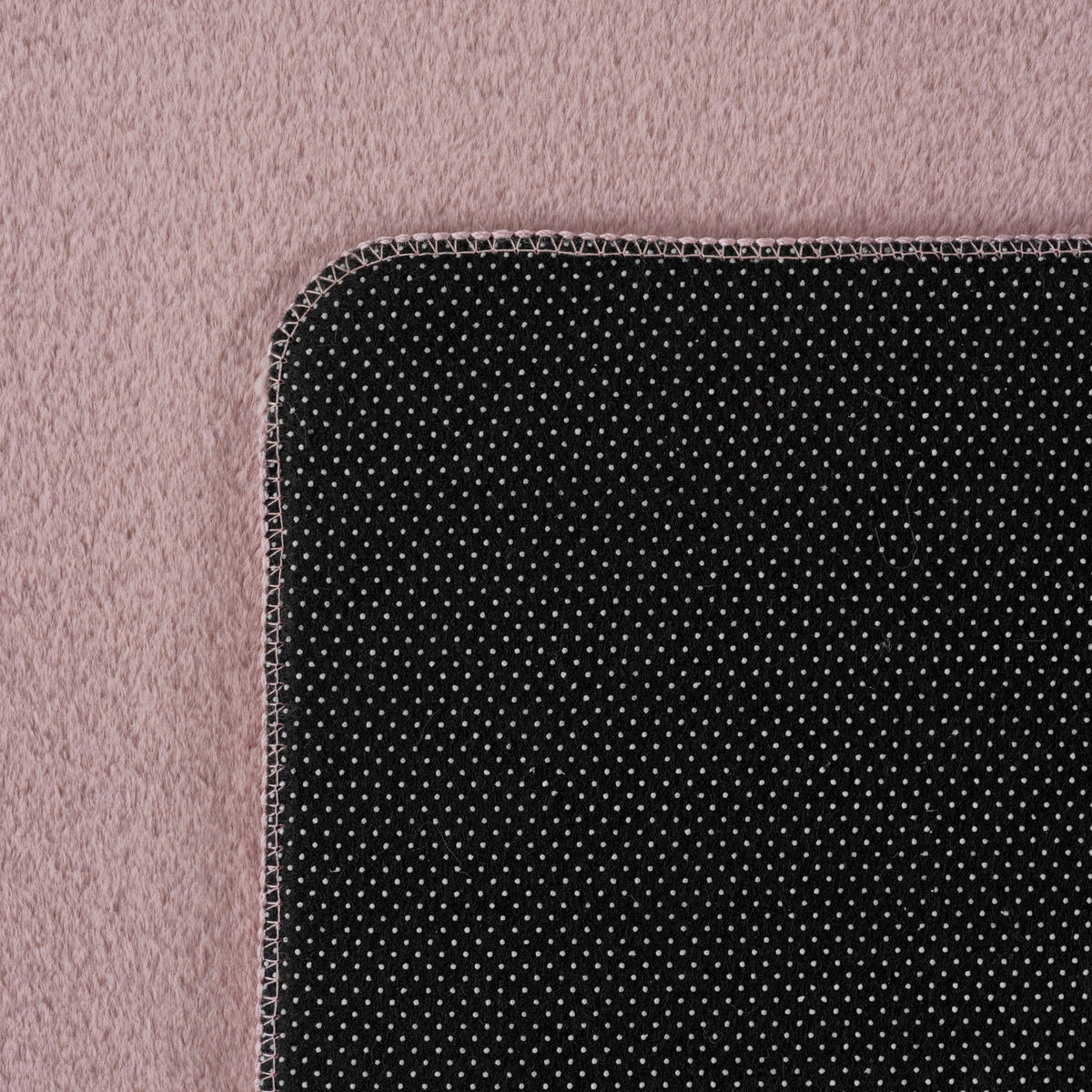 TEPPICH Kurzflor Unifarben Polyester Antirutsch Wohnzimmer Rosa Rechteckig 160x220 - Rosa, Textil (160/220cm) - KADIMA DESIGN