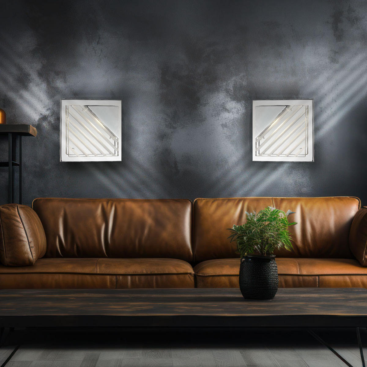 LED WANDLEUCHTE MIA Chrom Silber Aluminium - Silberfarben, Metall (15/6.5/15cm) - Esto