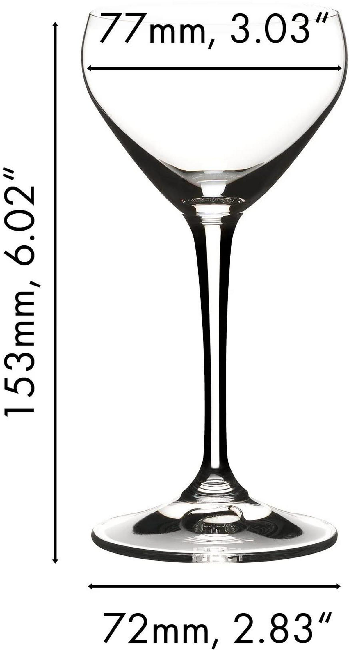 COCKTAILGLAS Drink Specific Glassware Nick & Nora, 2er Set, Hochwertiges Glas, 140 ml - Transparent, Glas (0.14L) - Riedel