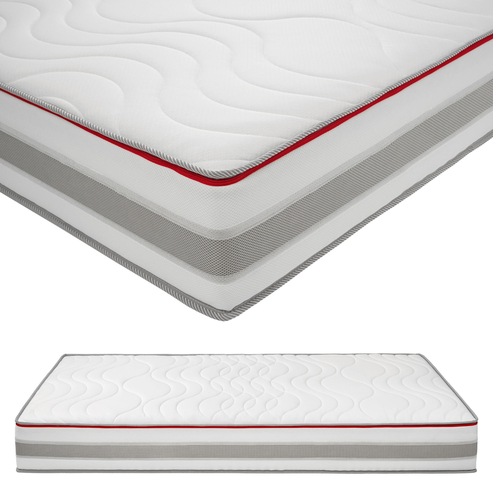 KALTSCHAUMMATRATZE FLEXX Höhe 25cm 120x200cm - Weiß, Textil (120/200cm) - Arensberger