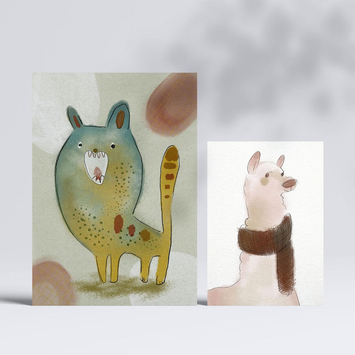 POSTER Set Mit 6 Hasen Und Welpen 1 In Tiere Zusammenfassungen A3 & A4 Rahmenlos - Klar, Papier (29/3cm) - Nacnic