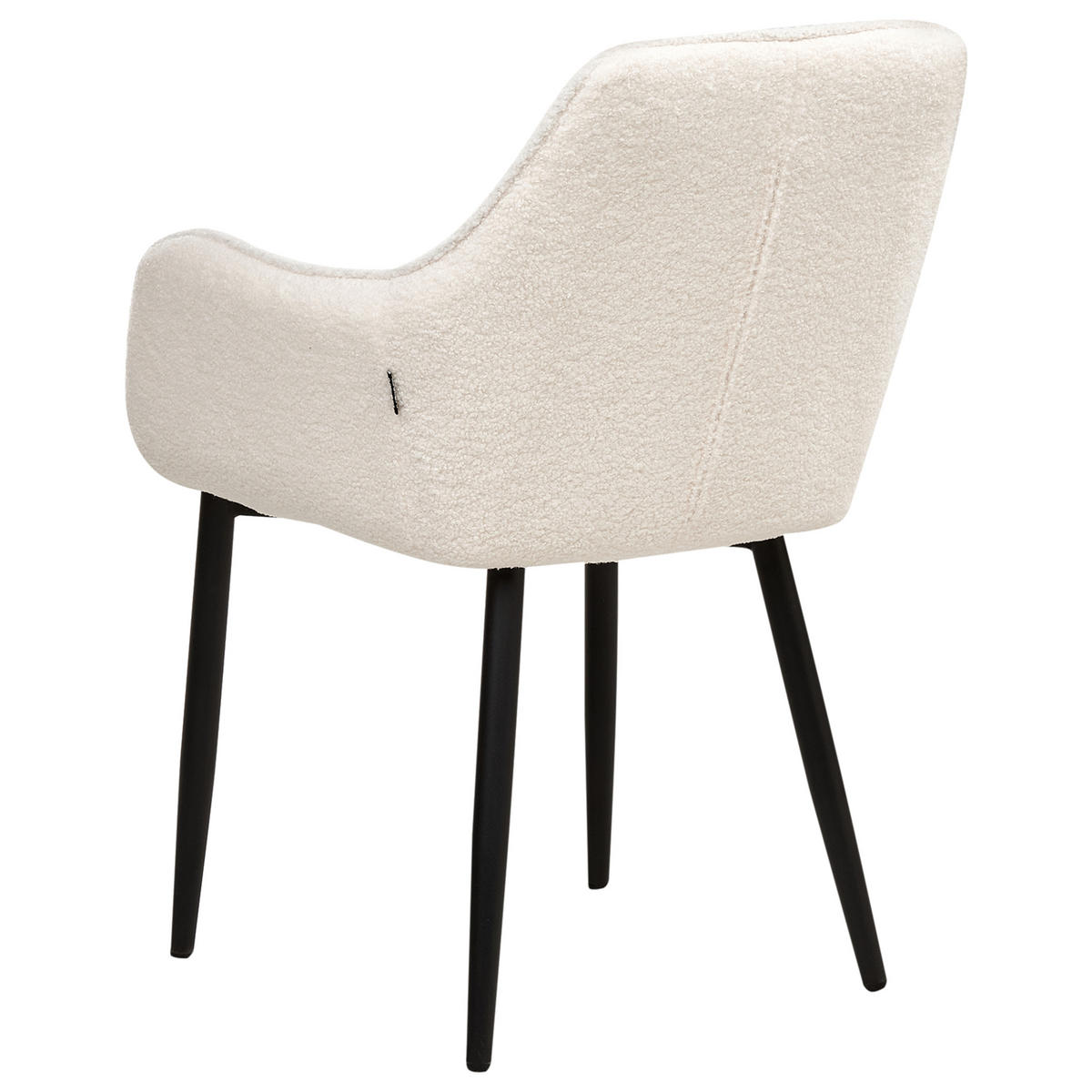 ESSZIMMERSTUHL 2er-Set Weiß Alden - Schwarz/Weiß, Textil (58/86/63cm) - Beliani