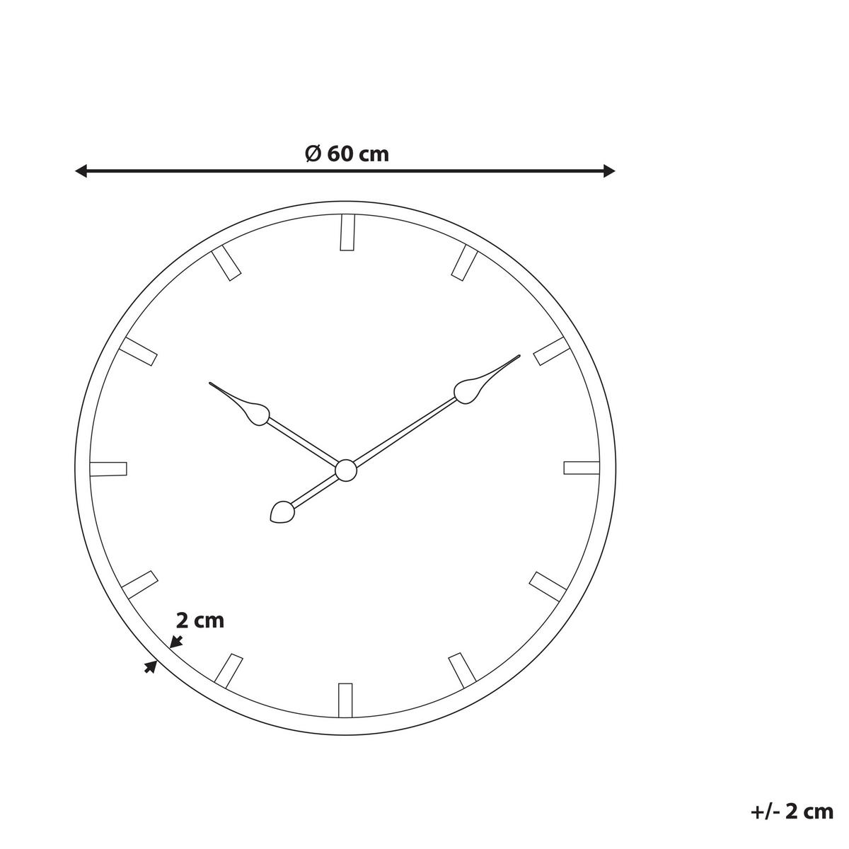 WANDUHR Tannenholz heller holzfarbton Caborca - Hellbraun, Holz (60/60/4cm) - Beliani