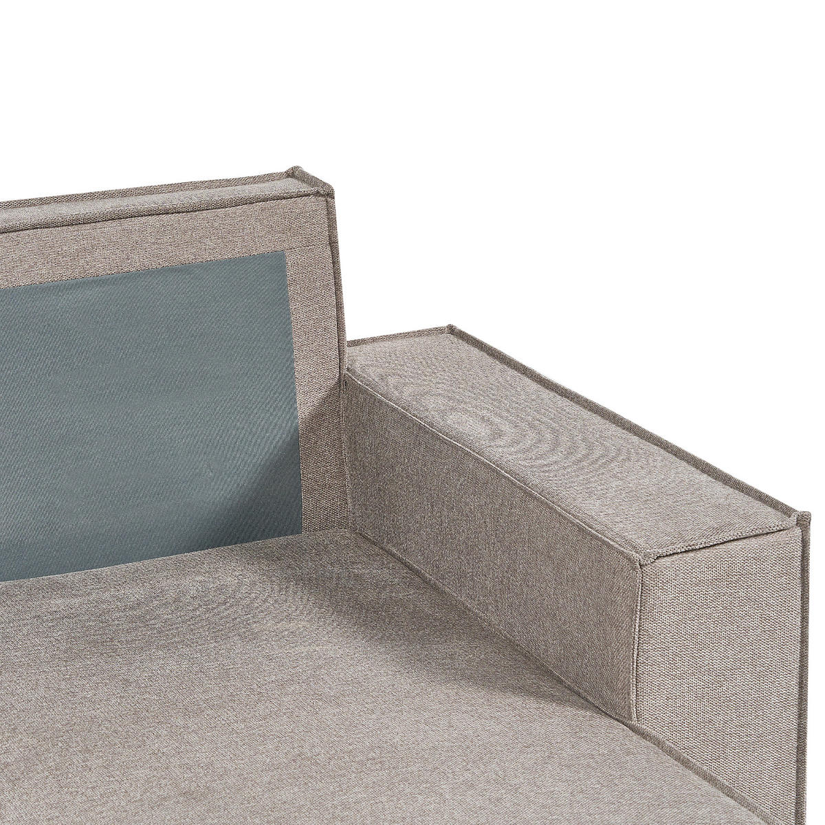 ROHOVÁ POHOVKA 3-místná taupe pravostranná s rozkládací funkcí Úložný prostor Karila - šedohnědá, textil (250/150cm) - Beliani