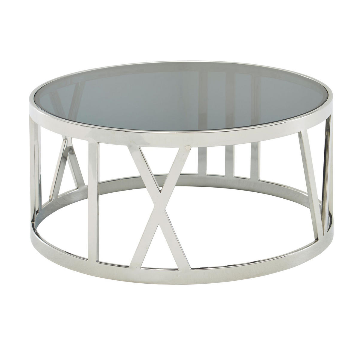 COUCHTISCH mit Glasplatte, Metallgestell, handgefertigt, Belastbarkeit 20 kg, Silber 60x60x30 cm - Silberfarben, Glas/Metall (60/60/30cm) - KADIMA DESIGN