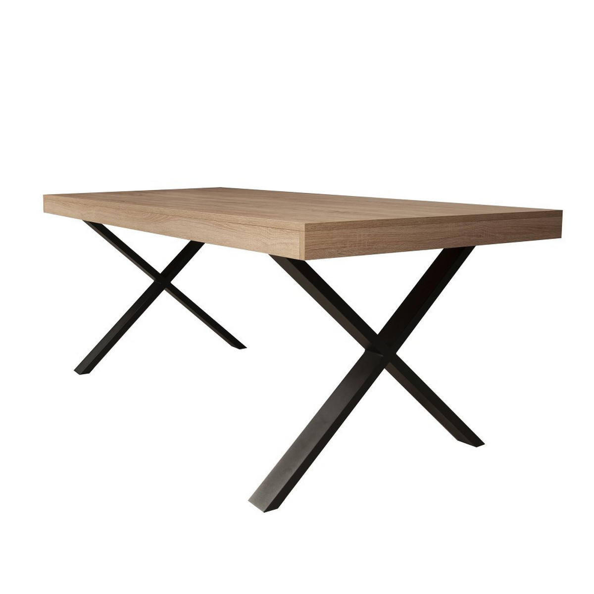 ESSTISCH CADIX/ TISCH 200x90cm - 8 Personen - Eiche gebleicht dekor - Eichefarben, Holzwerkstoff (180/90/77cm) - Weber Industries