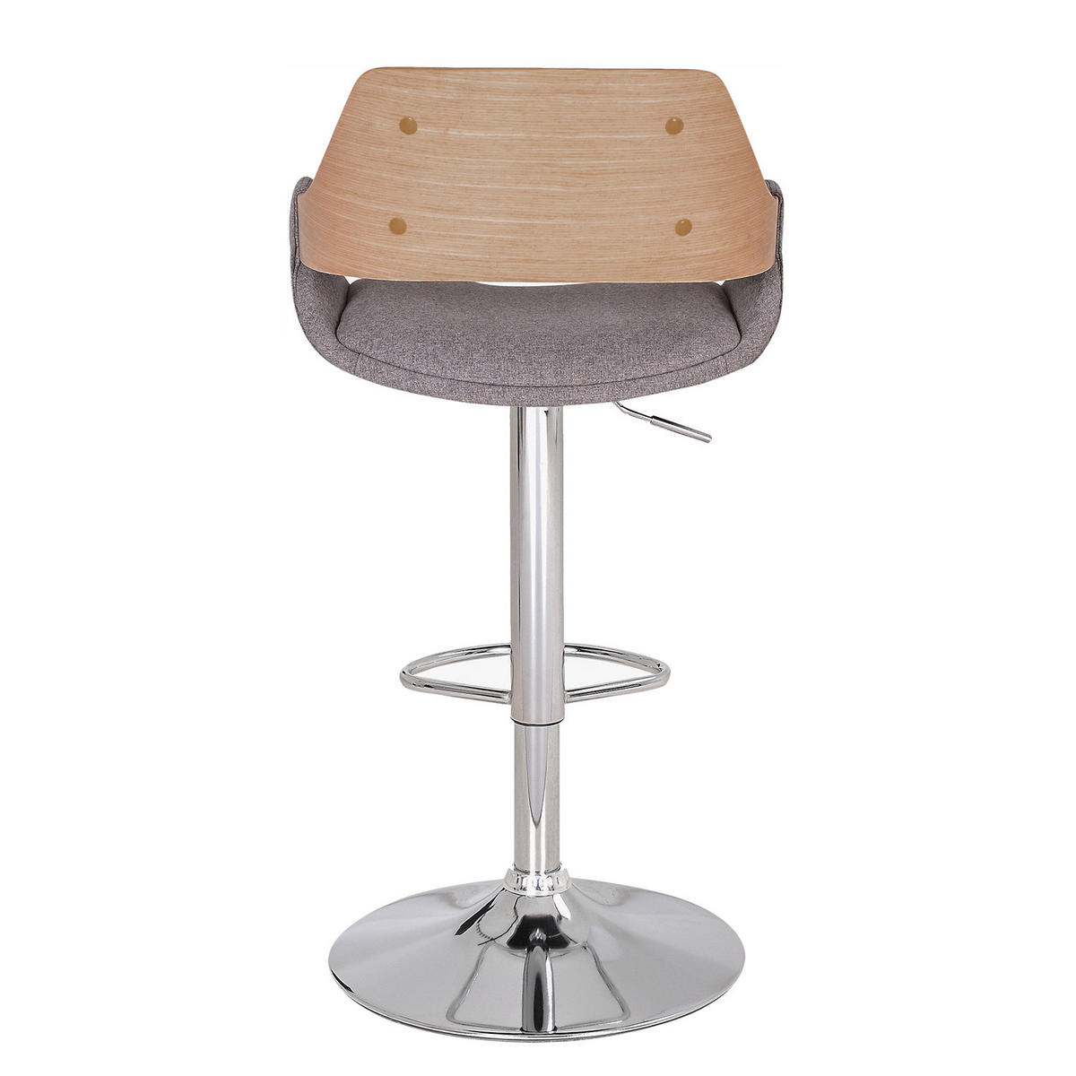 BARSTUHL - Webstoff / Metall - Anthrazit, Textil (51/89/47cm) - home24