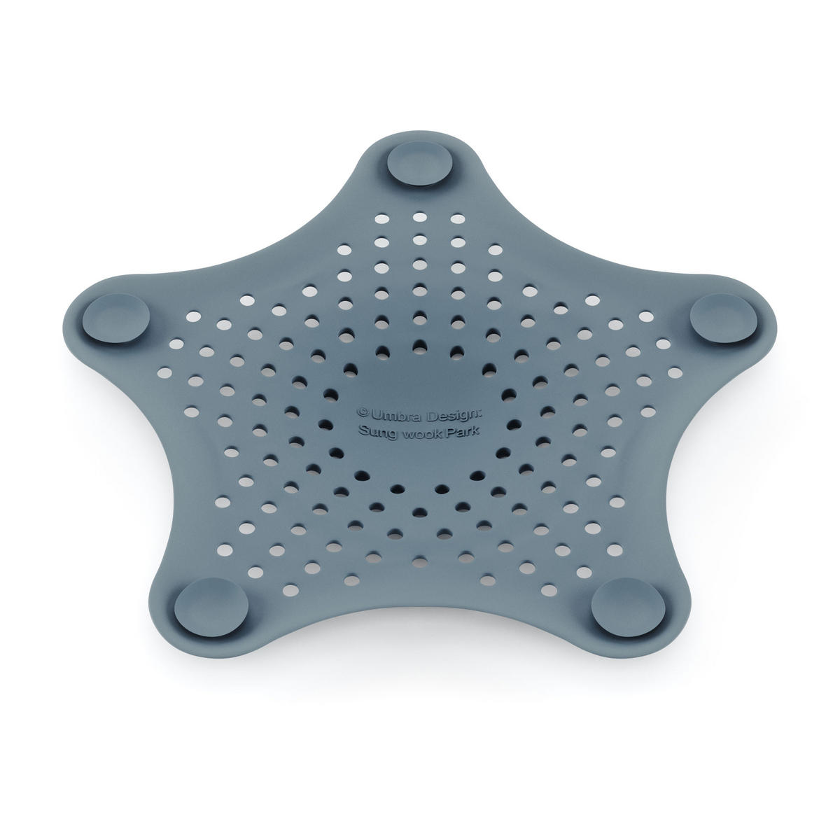 HAARSIEB Starfish mit Saugnäpfen, Schieferblau - Blau, Kunststoff (15/1/15cm) - Umbra