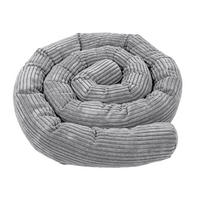 BETTUMRANDUNGSSCHUTZ Bettschlange aus Cord, 300 cm, Grau - Grau, Textil - MeowBaby