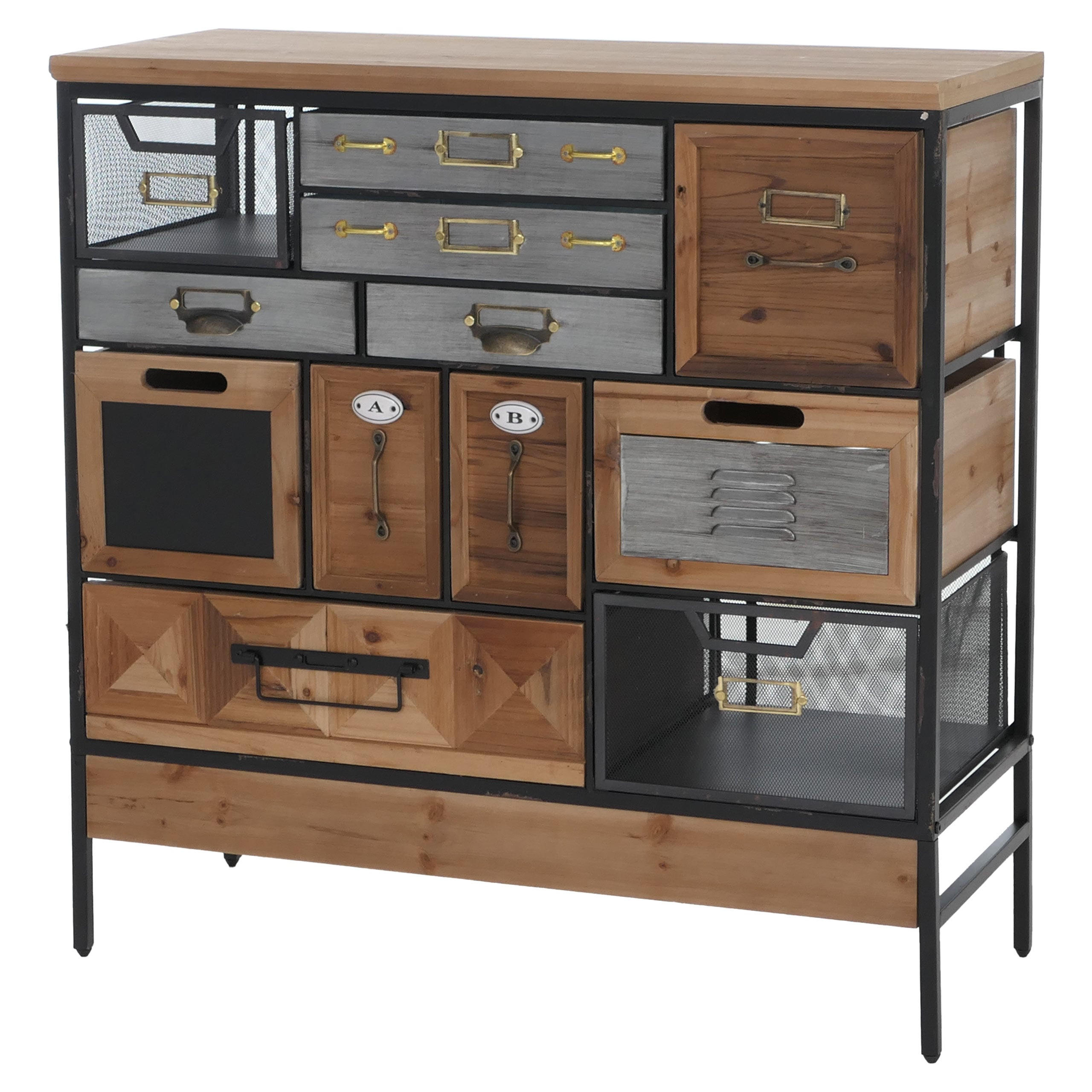 APOTHEKERKOMMODE Multicolor - Multicolor, Holz (84/85/36cm) - MCW