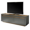 TV-LOWBOARD anthrazit, Wotan Eiche, TV Unterteil 180 x 56 cm - Eichefarben/Anthrazit, Holzwerkstoff (180/56/50cm) - Furn.Design