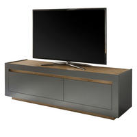 TV-LOWBOARD anthrazit, Wotan Eiche, TV Unterteil 180 x 56 cm - Eichefarben/Anthrazit, Holzwerkstoff (180/56/50cm) - Furn.Design