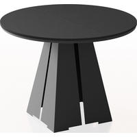 ESSTISCH Kova runder ausziehbarer, Schwarz 100-180/100/76 cm - Schwarz, Holzwerkstoff/Metall (100/100/76cm) - WFL GROUP