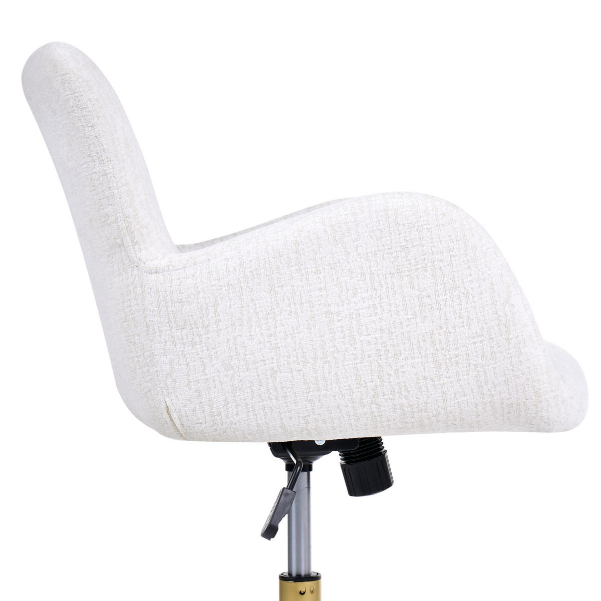 KANCELÁŘSKÁ ŽIDLE Žinylková látka Krémově bílá Misorela - krémová, textil (60/80/60cm) - Beliani