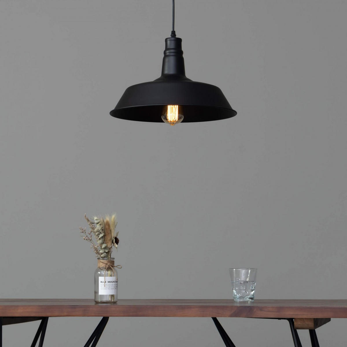 HÄNGELEUCHTE Xena, Schwarz, 36cm - Schwarz, Metall (36/36/25cm) - KOSILUM