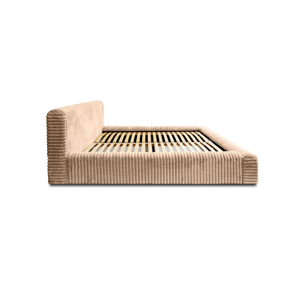 POLSTERBETT aus Strickmaterial Kostar 180x200 cm, Beige - Beige, Textil (180/200cm) - Fedve